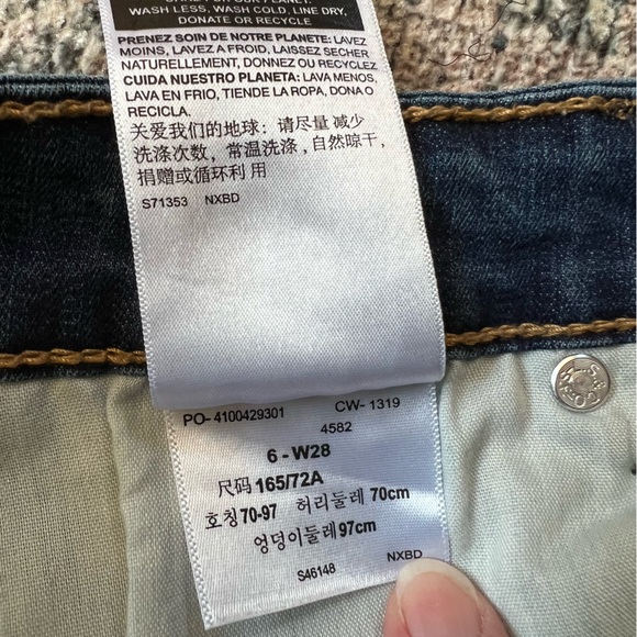 Denizen Levi's Jeans Women’s Size 6 Blue Denim High-Rise Ankle Straight Stretch - Picture 11 of 15